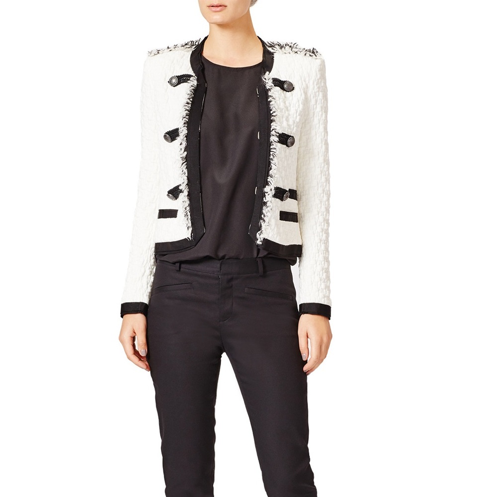 Rebecca Taylor White Tweed Jacket
